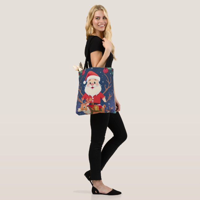 Bolso De Tela Feliz Navidad santa (Puesto)