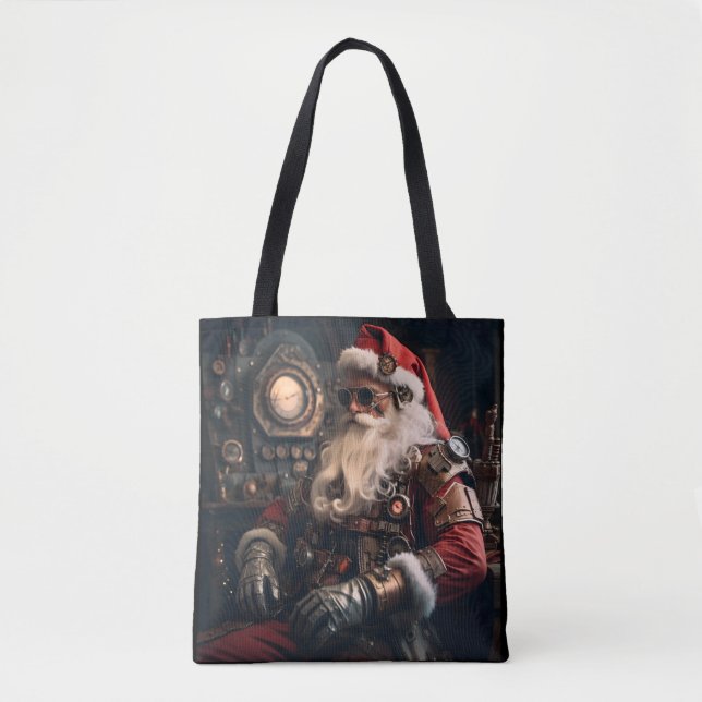 Bolso De Tela Feliz Navidad Santa Claus steampunk (Anverso)