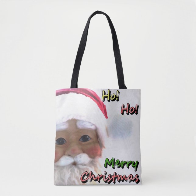 Bolso De Tela Feliz Navidad Santa Cláusula (Anverso)