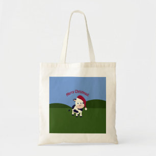 Bolso De Tela Feliz Navidad Santa Cow