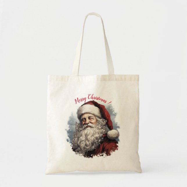Bolso De Tela Feliz Navidad Santa Tote Bag (Frente)