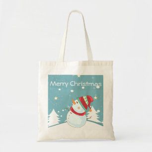 Bolso De Tela Feliz Navidad Snowman Tote