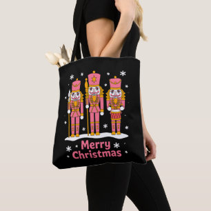 Bolso De Tela Feliz Navidad Soldados Cascanueces Copo de Nieve R