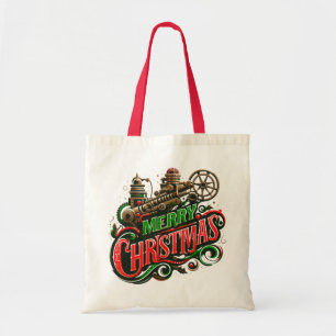 Bolso De Tela Feliz Navidad steampunk