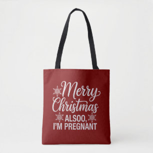 Bolso De Tela Feliz Navidad También Estoy Embarazada Anuncio De