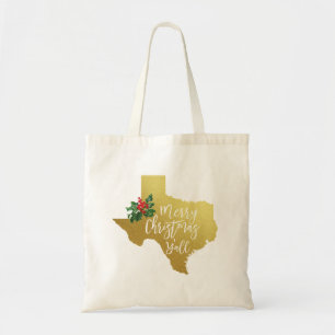 Bolso De Tela Feliz Navidad, Texas Tote Bag