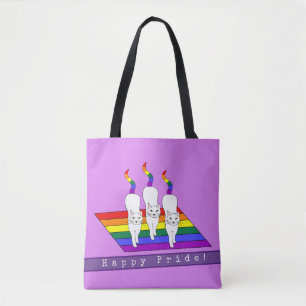 Bolso De Tela Feliz orgullo gays LGBT con bandera arco iris