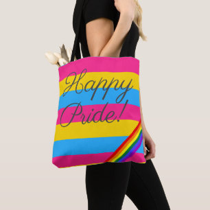 Bolso De Tela Feliz orgullo pansexual bandera