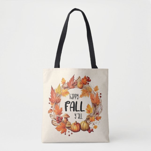 Bolso De Tela Feliz otoño (Anverso)