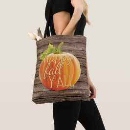 Bolso De Tela Feliz Otoño para Todos Patrón de Calabaza Naranja