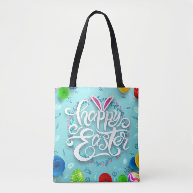 Bolso De Tela Feliz Pascua (Anverso)