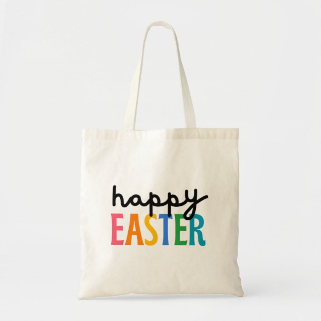 Bolso De Tela Feliz Pascua (Frente)