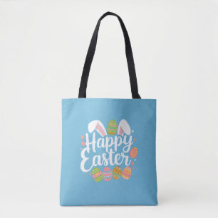 Bolso De Tela Feliz Pascua Conejo Conejito Fiesta de Huevos