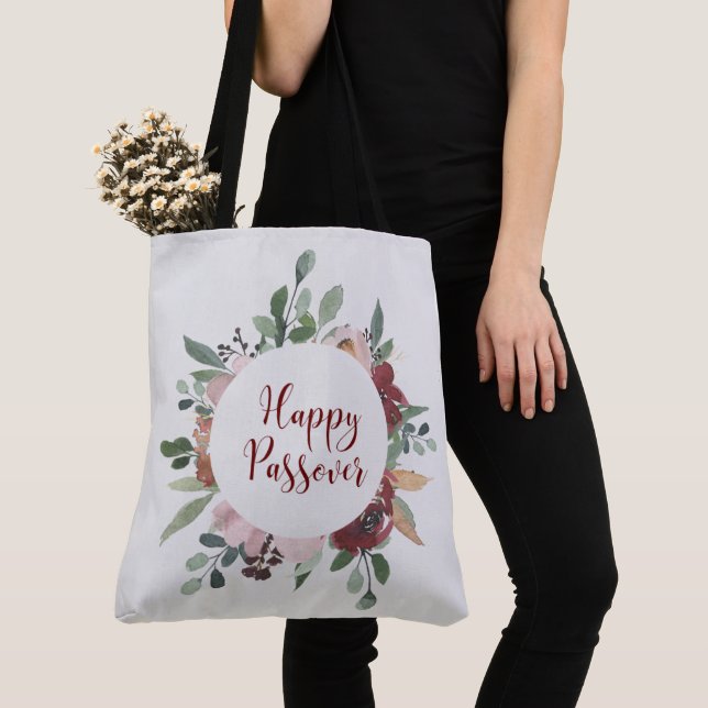 Bolso De Tela Feliz Pascua Floral Pascua Arte (Detalle)