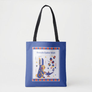 Bolso De Tela Feliz Pascua Lindo Personalizado agrega tu texto