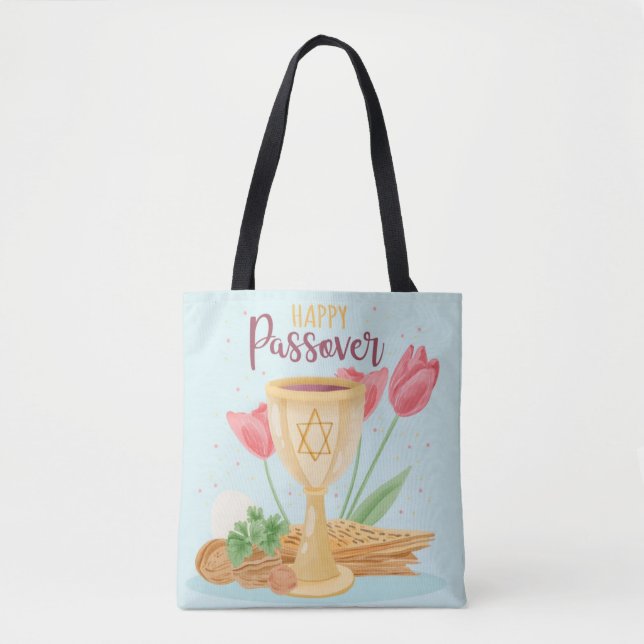 Bolso De Tela Feliz Passover Tote Bag (Anverso)