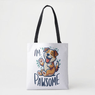 Bolso De Tela Feliz perro pawsome Classic T-Shirt