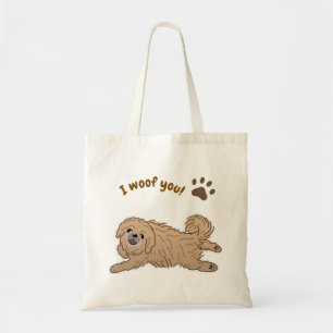 Bolso De Tela Feliz Perro Pekín, amante de ti