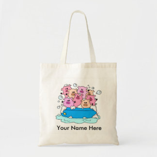 Bolso De Tela Feliz Personalizable de cerdos Tote Bag