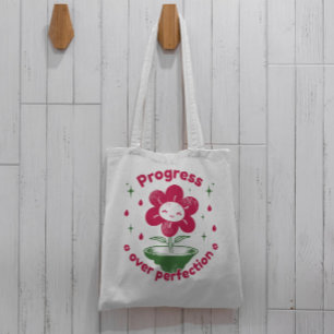 Bolso De Tela Feliz Personalizado de flores Tote Bag
