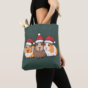 Bolso De Tela Feliz Pigmas Cuy Navidad Amante de los Animales 