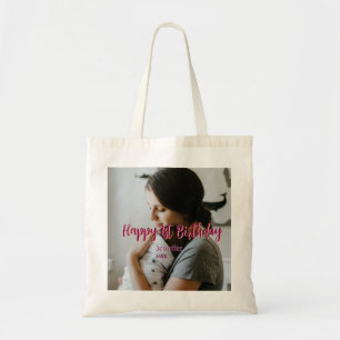 Bolso De Tela Feliz primer cumpleaños niños bebé madre naranja r