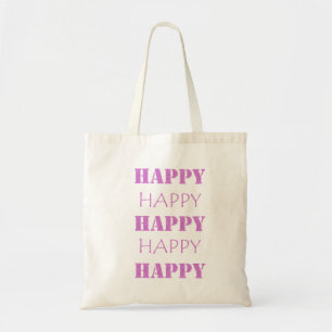Bolso De Tela Feliz Purpurina