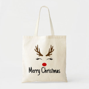 Bolso De Tela Feliz reno navideño