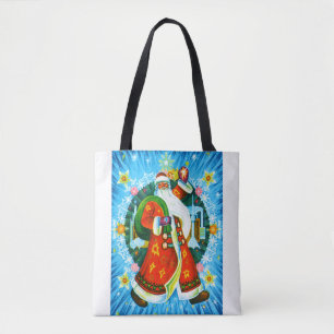 Bolso De Tela Feliz Santa