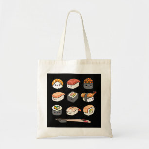 Bolso De Tela Feliz sushi Anime Kawaii para que los japoneses di