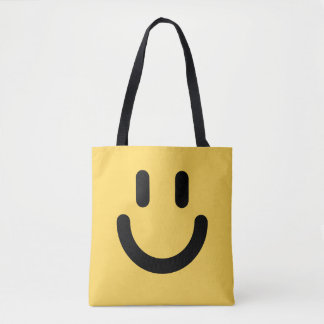 Bolso De Tela Feliz Tote de cara triste
