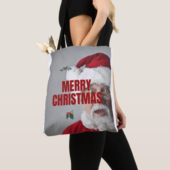 Bolso De Tela Feliz Tote navideño (Detalle)