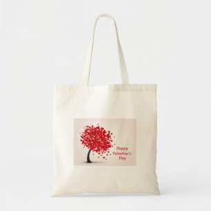 Bolso De Tela Feliz Tote presupuestario del Día de San Valentín