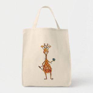 Bolso De Tela Feliz y caprichoso café