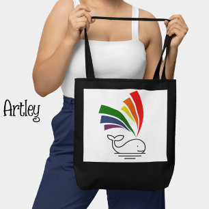 Bolso De Tela Feliz y colorido orgullo gay arcoiris
