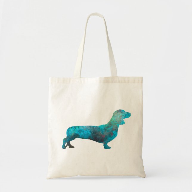 Bolso De Tela Female Dachshund in watercolor (Frente)