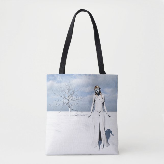 Bolso De Tela Female elf walking in the snow  (Anverso)