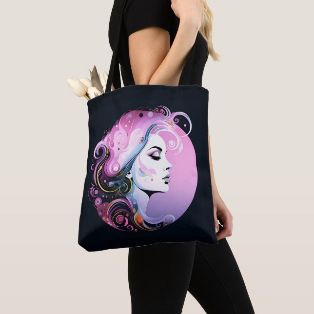 Bolso De Tela "Feminine Flourish" La belleza femenina (Detalle)