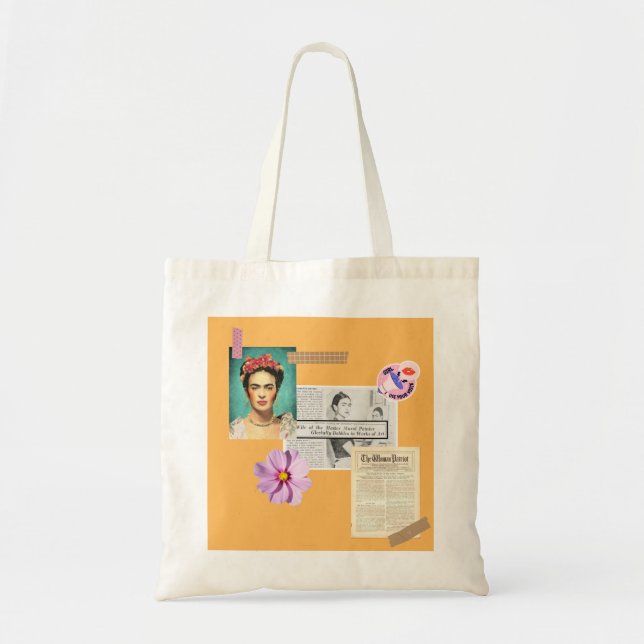 Bolso De Tela Feminismo del tote presupuestario Frida Kahlo (Frente)
