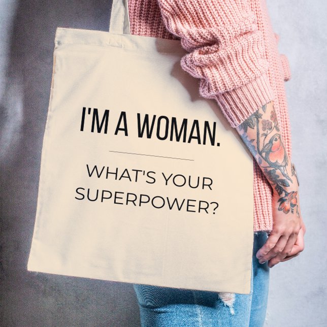 Bolso De Tela Feminist Quote Tote Bag, Empowering Gift for Women (Subido por el creador)