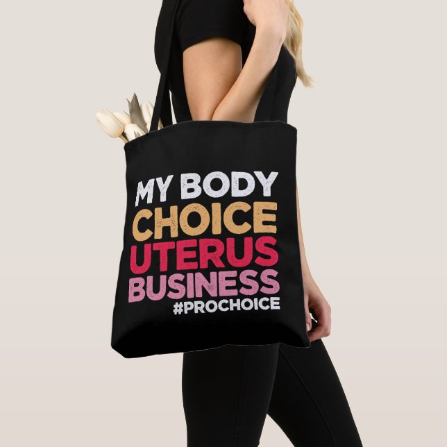 Bolso De Tela Feminista de la proopción empresarial de mi cuerpo (Detalle)
