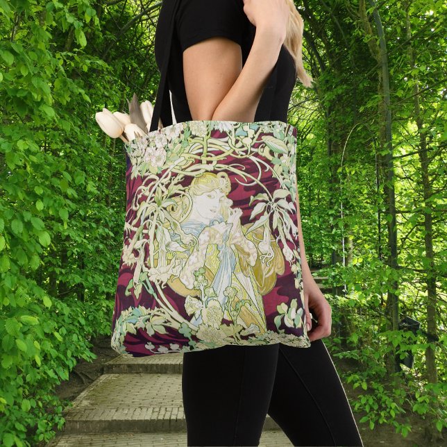 Bolso De Tela Femme à marguerite - Mucha daisy textile repro (Subido por el creador)