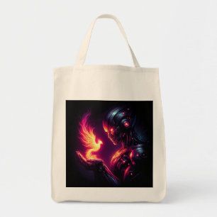 Bolso De Tela Fénix Espíritu de Fuego Robot Ciberfuturista