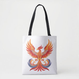 Bolso De Tela Fénix mitológico fantástico resplandeciente