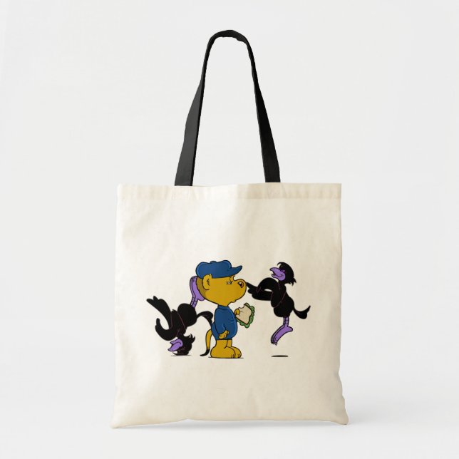 Bolso De Tela Ferald y los molestos cuervos (Frente)