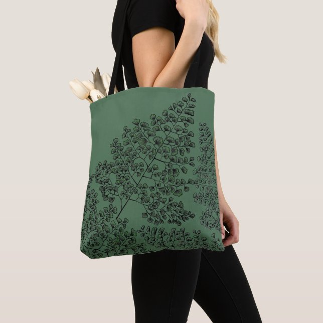 Bolso De Tela Fern de cabello de labio (Detalle)