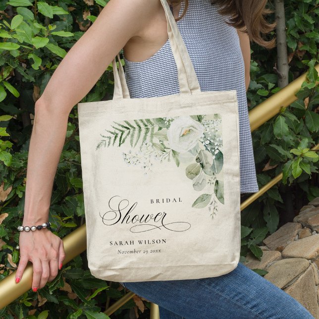 Bolso De Tela Fern Eucalyptus Greenery Foliage Bridal Shower (Subido por el creador)