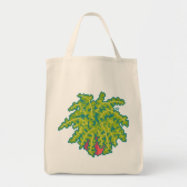 Bolso De Tela Fern Pixelart, Pixel Art (Frente)