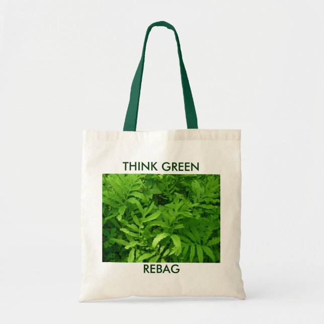 Bolso De Tela Fern THINK GREEN, REBAG Tote (Frente)