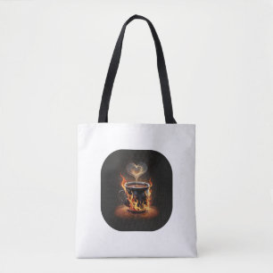 Bolso De Tela Feroy Navidades en la Copa de Café con arte al vap